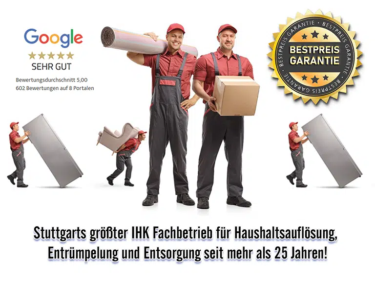 Entrümpelung Stuttgart, Haushaltsauflösung Stuttgart, Sperrmüll, Wohnungsauflösung, Messie Wohnung entrümpeln, Kontakt